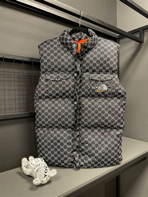 жилетка the north face gucci